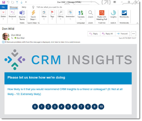 CRM Integrated NPS Email CRM Integrated NPS Email